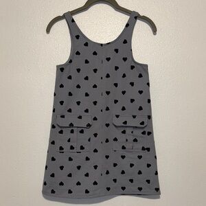 btween Gray Jumper Dress with Black Heart Print